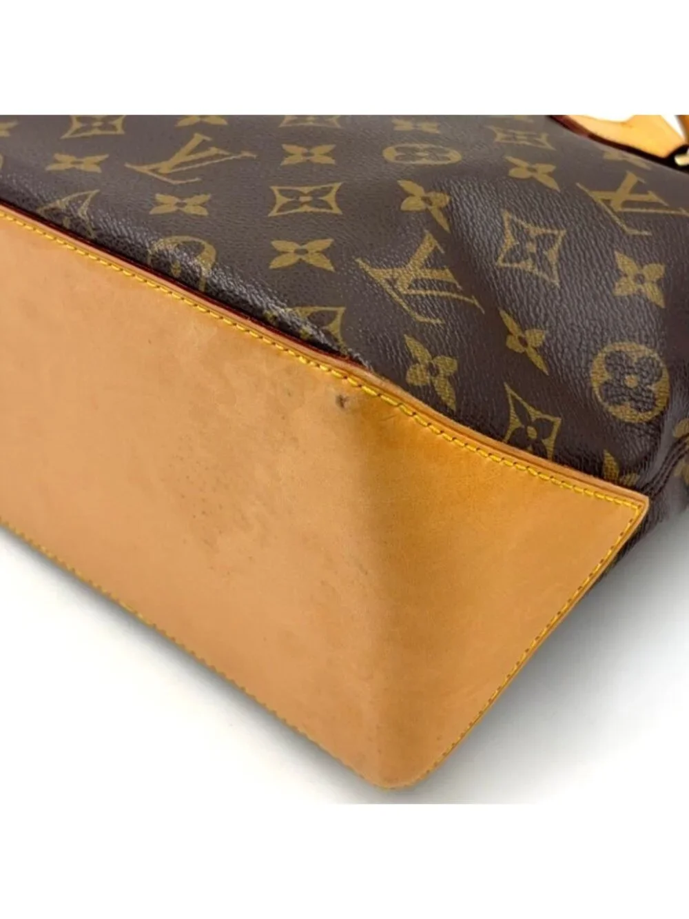 Louis Vuitton Cabas Piano Monogram Leather Brown Light Tote Gold - Picture 10 of 15